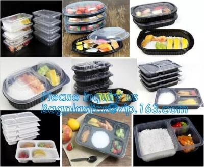 China Cajas de almacenamiento plásticas de la comida con un bagease más quebradizo de Refrigerator Storage Container del organizador de los compartimientos de almacenamiento de la comida de la comida de las manijas en venta