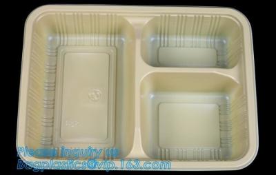 China La categoría alimenticia de los compartimientos ampolla la bandeja congelada y de la microonda plástica de la bola de masa hervida, embalando a Tray Disposable Food Plastic Package en venta