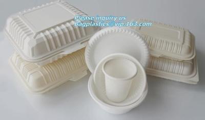 China Bagease disponible disponible pac de la fiambrera de la cubierta del envase de comida del bagazo de la caja de la caña de azúcar del 100% del almuerzo biodegradable de la pulpa en venta