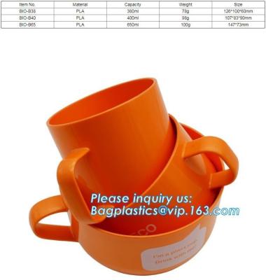 China Taza abonable, taza helada abonable biodegradable disponible biodegradable pac de la taza de té del PLA del almidón de maíz 300ml del PLA nueva en venta