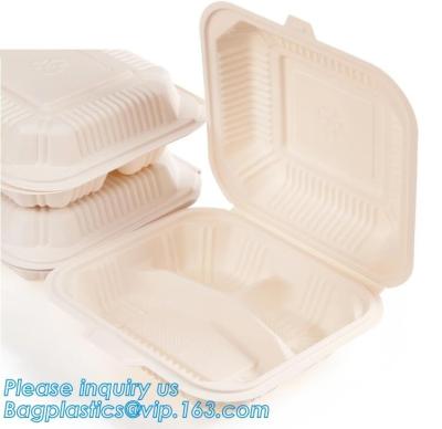 China El envase de comida para llevar disponible de la fiambrera del bento del almidón de maíz, se lleva la comida biodegradable mezclada del almidón de maíz del PLA PP de la caja en venta