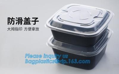 China caja plástica durable del bento de la preparación de la comida de la comida de 3 compartimientos, caja fresca plástica moderna de la categoría alimenticia del estilo/caja del bento/fiambrera pac en venta