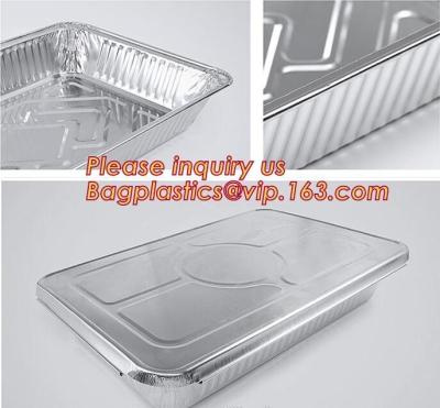 China Silver Foil Rectangular Takeout Container with paper lid,Kitchen Use Aluminum Foil Container,700ml food storage containe for sale