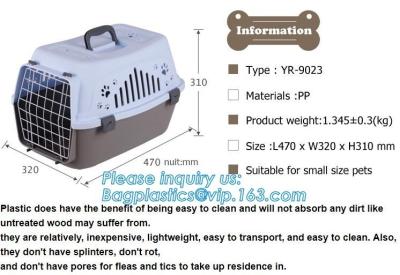 China El portador del viaje de la caja de aire del animal doméstico de la caja del transporte enjaula el portador plástico portátil del perro, jaulas de la caja de perro------Aviación plástica durable en venta