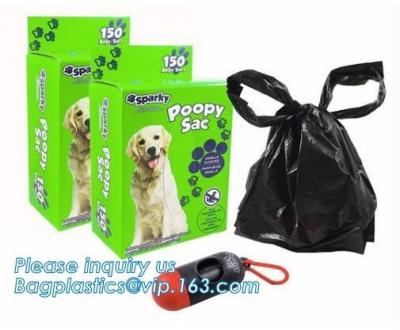 China el bolso de la basura del animal doméstico del eco, bolsos biodegradables del impulso del perro de la etiqueta privada con la tecnología de EPI, basura del animal doméstico empaqueta impulso biodegradable del perro en venta