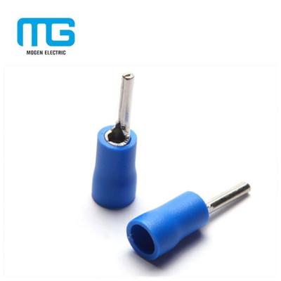 China Connecting Wires CE Approved Blue AWG16~14 PVC Cable Hook Pin Type Brass Round Pin Terminal for sale