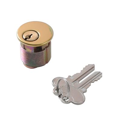 China Promotional Polished Brass Mortise Cylinder Lock Standard Cam Polished Brass Door Lock for sale