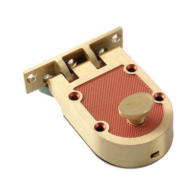 China Solid Bronze Jimmy Proof Lock Shutter Guard Single Flat Lock Guard Shutter Strike Cylinder Durable Use For Office for sale