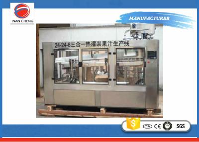 China 500ml 13000bph Fruit Juice Filling Machine Washing Filling Capping 3 In 1 High Efficient for sale