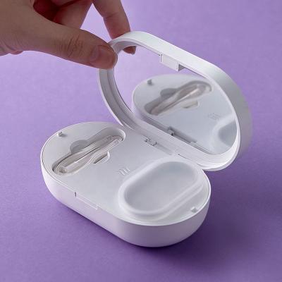 China Portable Hotel Ultrasonic Contact Lens Cleaner Cute Travel Size With Mirror Bracket White for sale