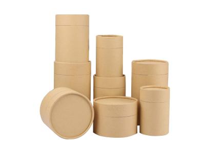 China Recyclable Round Containers Box Recycled Material Custom Printing Small Core Packaging Kraft Paper Pulp Tube for sale