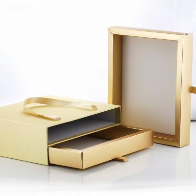 China Custom Printed Gift Accessories Jewelry Gift Box Drawer Bracelet Necklace Earring Jewelry Box Packaging for sale