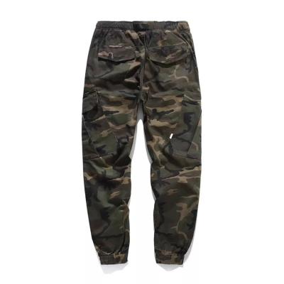 China Custom six pocket waterproof streetwear fashion outdoor wear-resistant men's pile camouflage cargo pant for sale