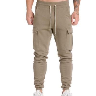 China Custom Anti-wrinkle Elastic Waist With Drawstring Slim Fit Custom Camouflage Cargo Pants Casual Jogger Pants For Men for sale