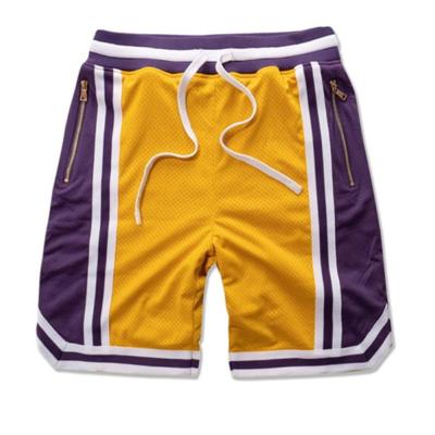 China Custom Made Anti-wrinkle Mens Sports Shorts Basket Ball Shorts Quick Dry Zipper Mesh Shorts For Men for sale