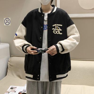 China Streetwear Reversible Custom Men's Jacket College Jacket Embroidery Plus Size Mens Jackets for sale