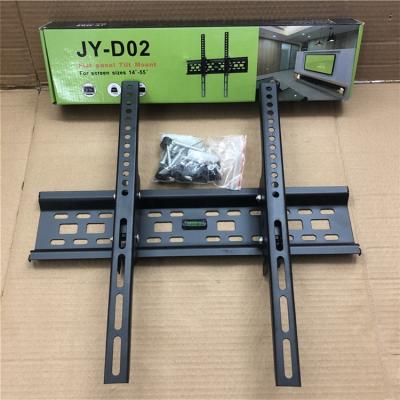 China JY-D02 Steel High Quality Adjustable Tilt TV Wall Mount 1.5mm Customize Brand Logo TV Bracket for sale