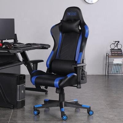 China Seb Hot New Products Blue 2D Synthetic Leather Armrest Gaming Chair Cooling Computer Chair for sale