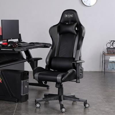 China Seb Top Quality Office Black Gray PU Leather Armrest 2D Cooling Ergonomic Gaming Chair for sale