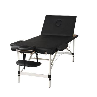 China SEB Hot Selling Cupping Treatment PU Leather Portable Light Weight 3 Folding Leg Space Portable Lightweight Folding Synthetic Massage Bed Blackboard for sale