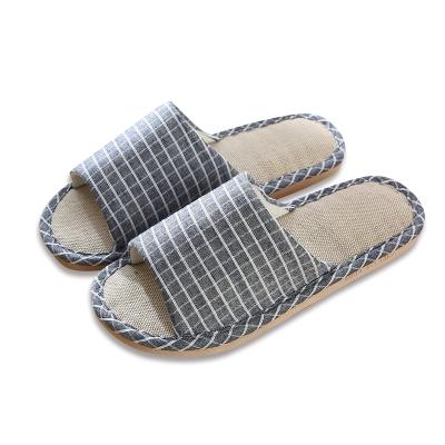 China CUSHIONING Square Anti-Slip Mens Slippers Cotton PVC Canvas Slippers For Men for sale