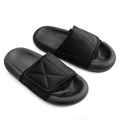 China Hook and Loop Thick Anti-Slippery Sole Upper Slips Unisex Stylish Outdoor Slippers for sale