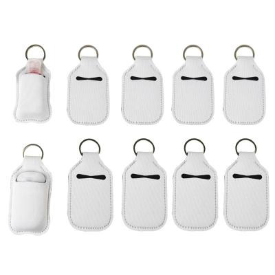 China Gift Promotion Blank Blank For 30ml Neoprene Hand Gel Holder Hand Sanitizer Chain Bottle Holder Sublimation for sale