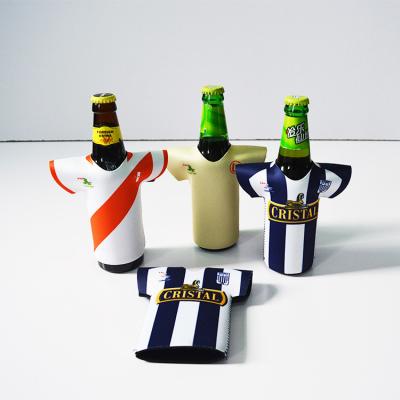 China Factory Insulated Customize Neoprene T-shrit Shape Bottle Holder Can Coozie for sale