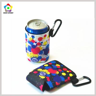 China 330 ml neoprene raincoat can cooler with hook for sale