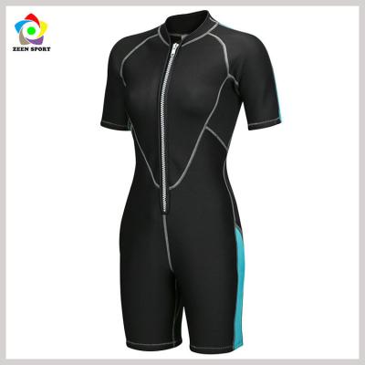 China Neoprene Diving Suit Antibacterial Short Sleeve Wetsuit Elastic One Piece Wetsuit for sale