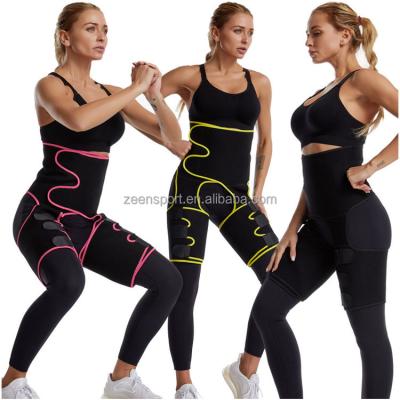 China Customized Breathable Neoprene Sweat Slimming Thigh Support Belt and Hip Raise Trainer Waist Trainer Gaiters Shape Belt for sale