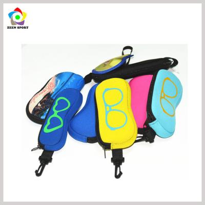 China Protective Glass Factory Custom Neoprene Glasses Bag With Clip for sale