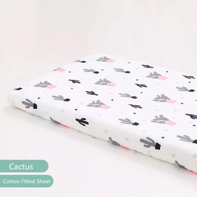 China Anti-Static Soft 100% Cotton Dinosaur Printed Baby Crib Fitted Sheets Set Baby Fitted Crib Sheet for sale