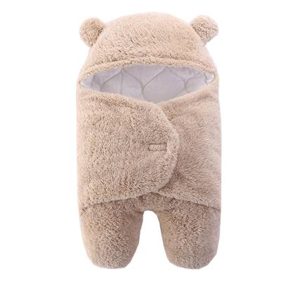 China Breathable Winter Teddy Fur Baby Sleeping Wrap Newborn Soft Fluffy Baby Sleeping Bags for sale