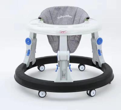 China Wholesale Training Baby Toys Baby Walker With Music 6 Swivel Wheels Round Baby Walker for sale