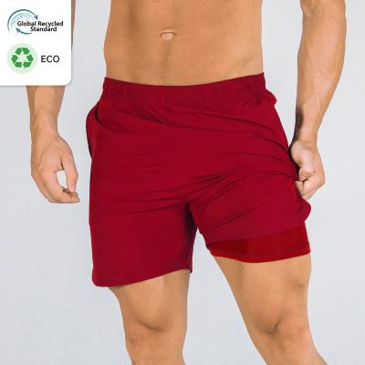 China Custom Recycled Breathable Repeve Elastic Comfortable Solid Gym Running Eco Friendly Mens Short Pants for sale