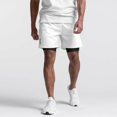 China Wholesale Mens Clothing Wholesale Anti-Wrinkle Shorts Summer Sports Custom Fit Joggers White Mens Mesh Base Tracksuit Shorts With Zipper Pocket for sale