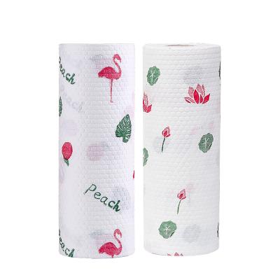 China Hot Selling Eco-friendly Embossed Individually Wrapped Kitchen Paper Absorption Kitchen Towel Cloth for sale