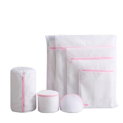 China Durable Eco-friendly Mesh Home Breathable Storage Foldable Laundry Basket Bag Laundry Bag Customized Laundry Bra Lingerie Mesh Washing Bag for sale