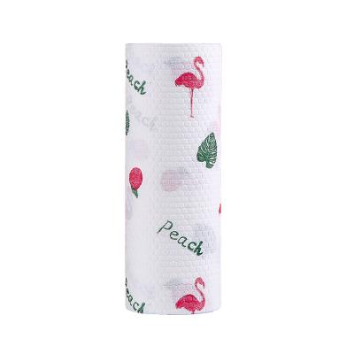 China Customized 100% Nonwoven Towel Stocked High Quality Polyester Supunlace Cloth Kitchen Cloth Paper Rolls Kitchen Cloth for sale