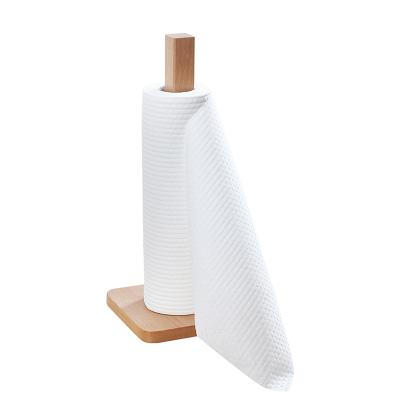 China Custom Wholesale White Reusable Cleaning Lazy Cloth Stocked Washable Cotton Oil Absorbent Kitchen Tissue Roll Tissue Paper Towels Wipes for sale