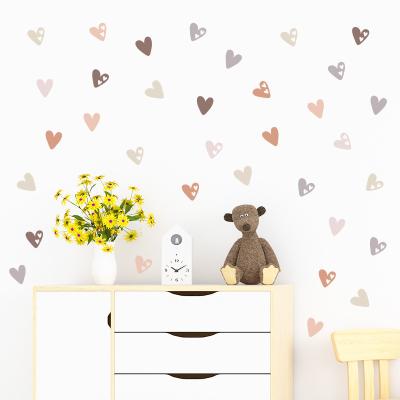 China Fashionable WALL STICKER 12pcs Heart Shape Boho Style Wall Sticker Kids Room Living Room Decoration Home Wall Decal for sale