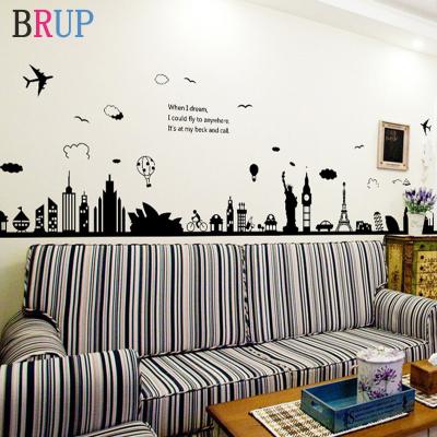 China Waterproof+Eco-friendly Sydney Greek City Wall Sticker Creative For Kids Room Living Room Decoration Wall Home Decal for sale