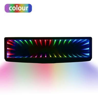 China 3D & LED Car Charms Rear View Mirror 3D Led Lights Car Led Light With Multiple Colors Wide Angle Rear View Mirror for sale