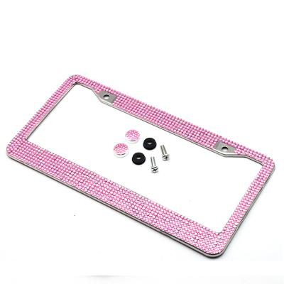 China NO Bling Diamond Aluminium Car Plate Custom Size Car License Plate Frame Custom Blank Sublimation Jdm License Plate Holder Stand for sale