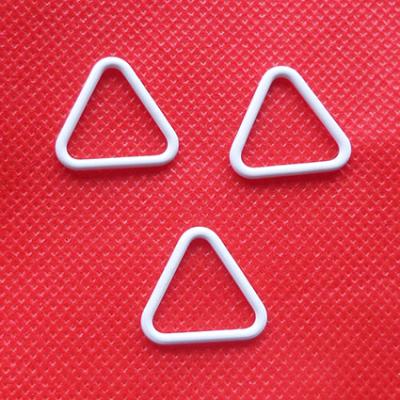 China Underwear Triangular Shape Nylon Coated Triangle Bra Strap Triple Side Ring for sale