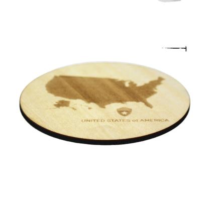 China Western Basswood Cup Mat Wooden Heat Insulation Mat Table Mat Custom LOGO Can Be Customized To Trace for sale