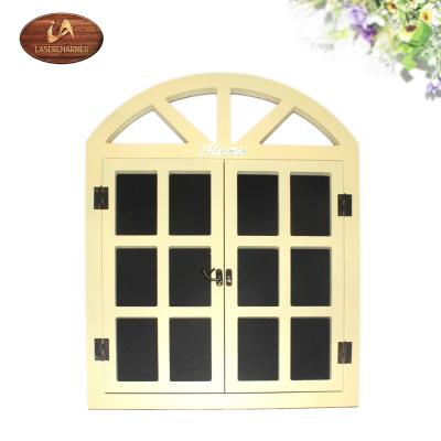 China Europe Fake Window Wood Chalkboard Decoration for sale