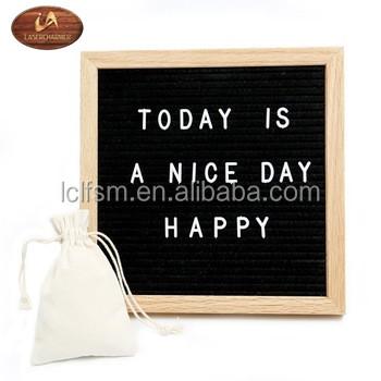 China Custom Rustic Felt Europe Letter Board 2018 10 x 10 inch Frame Cardboard Wood Bag, Wood Rack Letter Sign for sale