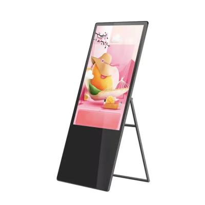 China 32 Inch Floor Standing Digital Signage Display , 4k Portable Digital Poster for sale